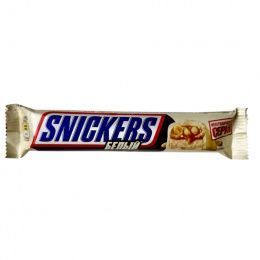 Snickers батончик Белый 81г (32шт/блок/160шт/ящ)