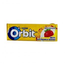 Orbit жев.рез. Клубника банан (30шт/бл/20бл/ящ)