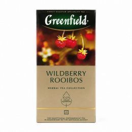 Чай Greenfield 25 пак. WILDBERRY Rooibos  с землян.и клюквой (10 шт/ящ)
