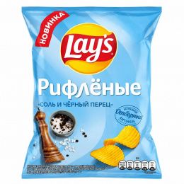 Чипсы"Lay`s" 70г Черный ПЕРЕЦ и соль (25 шт/ящ) РФ