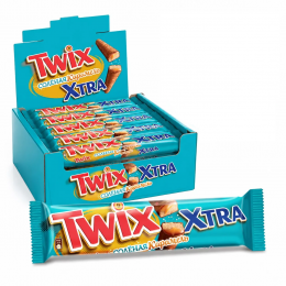 Twix XTRA батончик Солёная карамель 82г (24шт/блок/144/шт/ящ)