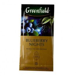 Чай Greenfield 25 пак. BLUEBERRY Nights (черника) чай черн. (10 шт/ящ)