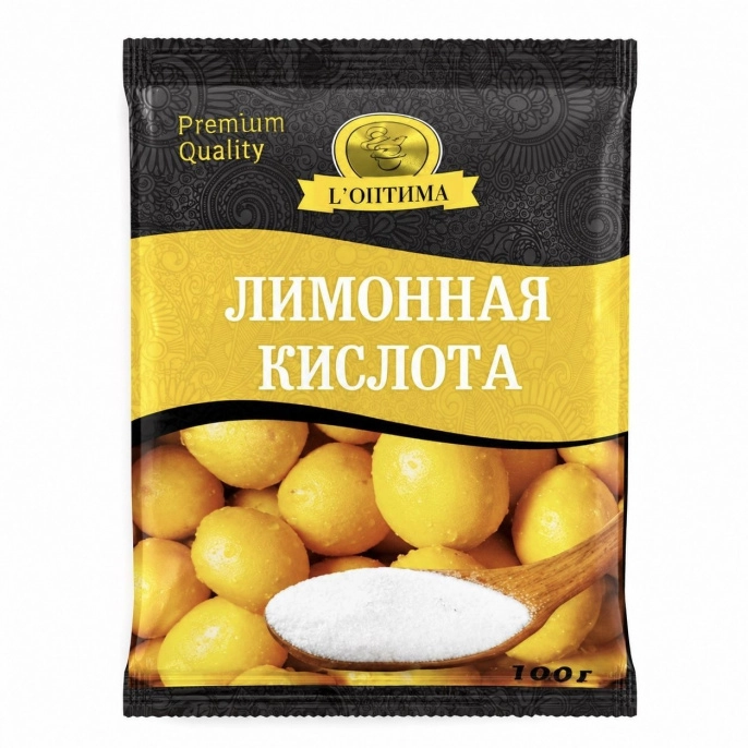 Лимонная кислота "Оптима" 100г (100шт/ящ)
