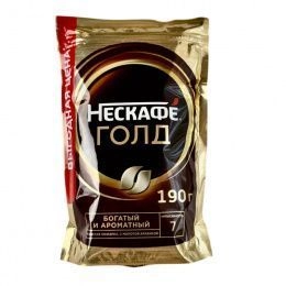 Кофе Нескафе Голд раств. м/у 190гр. (8шт/ящ)