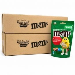 M&M's Драже MAXI Соленый Арахис 80г (28шт/бл)
