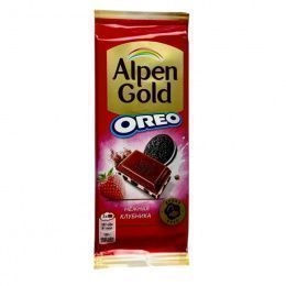 Alpen Gold шоколад Орео Нежная клубника 85г (19шт/блок)
