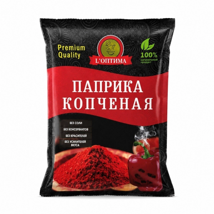 Паприка КОПЧЕНАЯ молотая "Оптима" 20г (20шт/ящ)+