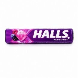 Halls леденцы КЛУБНИКА МАЛИНА/ЧЕРНИКА 25г (20шт/бл/240ящ)