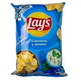 Чипсы"Lay`s"140г Сметана Зелень (19 шт/ящ) РФ