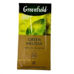Чай Greenfield 25 пак. Green MELISSA зеленый (мелиса) (10 шт/ящ)