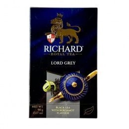 Чай RICHARD заварн. LORD GREY ( бергамот) 90гр (14шт/ящ)