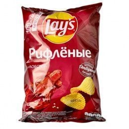 Чипсы"Lay`s"140г Рифленые Лобстер (19 шт/ящ) РФ