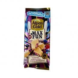 Alpen Gold MAX FUN шоколад Белый Ягодный Микс 140гр (15шт/блок)