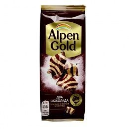 Alpen Gold шоколад Два шоколада 80г (21шт/блок)