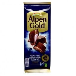 Alpen Gold шоколад Черника Йогурт 80г (21шт/блок)