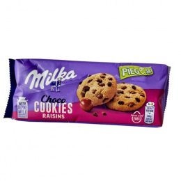 Milka печенье  Choco Cookies с изюмом 135г (24шт/блок) 
