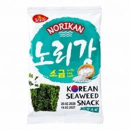 Чипсы NORIKAN-СОЛЬ морские водоросли 4г.(3шт/спайка*24сп/ящ)+