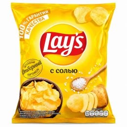 Чипсы"Lay`s"140г Соль (19 шт/ящ)