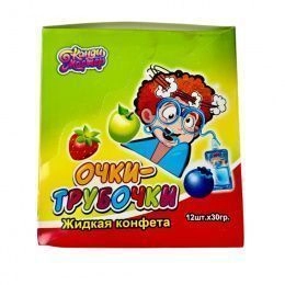 КМ Жидкая Конф. Очки-Трубочки 30мл (24шт/бл*12бл/ящ)