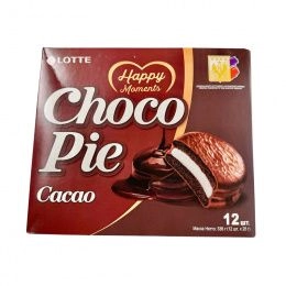 Пирожное LOTTE Choco Pie Дарк Какао 336г(28г*12 )  (8шт/ящ)