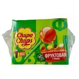 Chupa Chups карамель Фруктовая с колой 12г блок (100шт/блок)