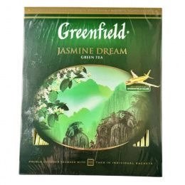Чай Greenfield 100 пак. JASMINE Dream чай зел.(жасмин) (9 шт/ящ)