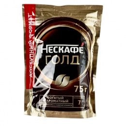 Кофе Нескафе Голд раств. м/у  75гр. (8шт/ящ)+