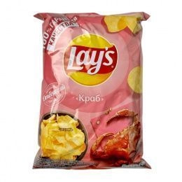 Чипсы"Lay`s"140г Краб (19 шт/ящ) РФ