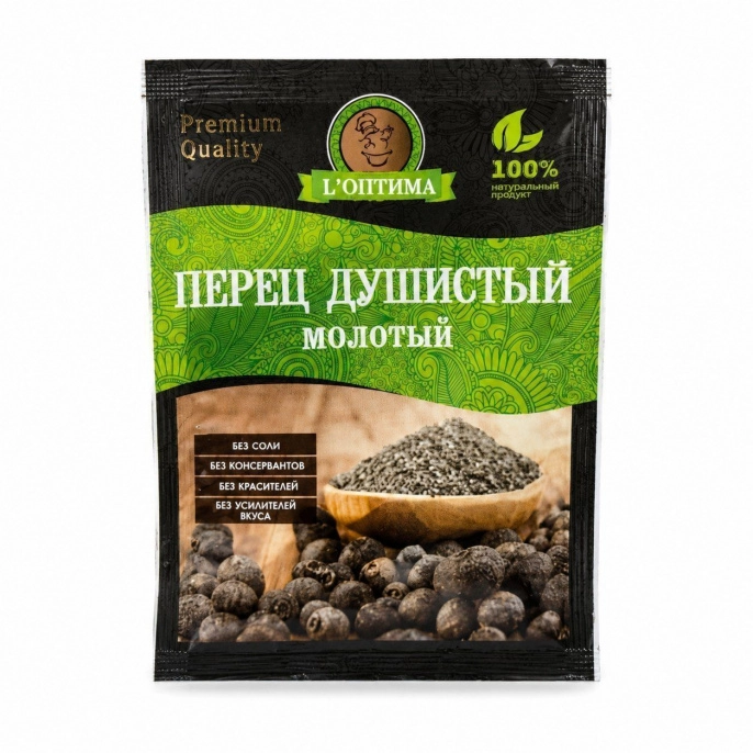 Перец Душистый Молотый "Оптима" 20г (20шт/ящ)+