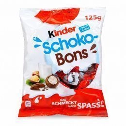 Kinder Schoko -Bons конфеты с дробл.орехом 125г (16шт/блок)