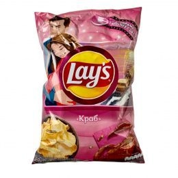 Чипсы"Lay`s"225г КРАБ (14 шт/ящ) РФ