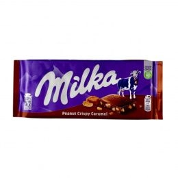 Milka EU шоколад Peanut Crispy Caramel 90г (24шт/блок)